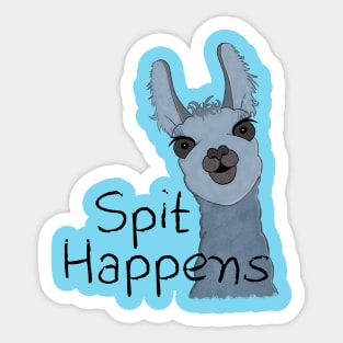 Cute llama spit happens Sticker